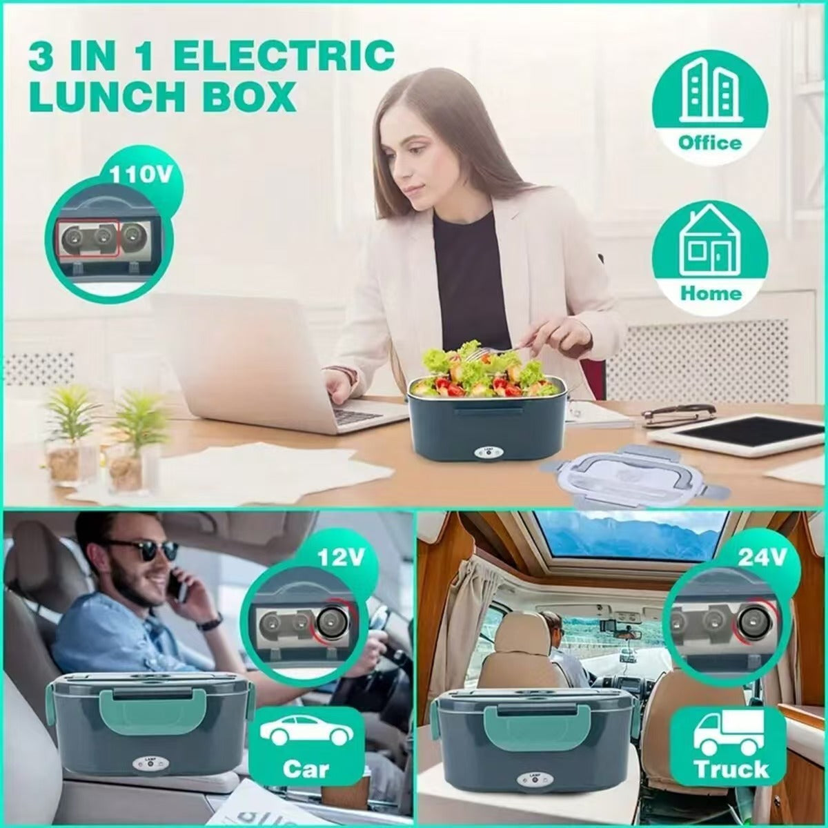 Stainless steel electric lunch box